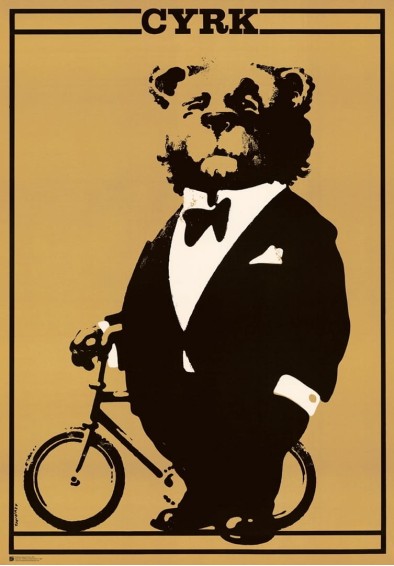 Cyrk Miś na rowerze Reprint