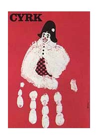 Cyrk, dłoń (czerwona)