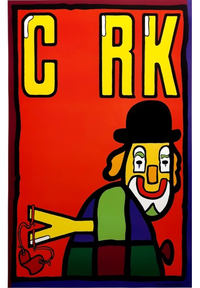 Cyrk, klown z procą reprint 2015 sz.17, stos 144