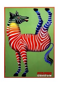 Cyrk, zebra reprint 2017 sz. 10., stos 235