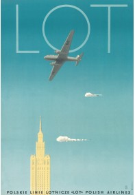 LOT Polskie Linie Lotnicze 1953 (pałac kultury) REPRINT