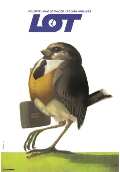 LOT Polskie Linie Lotnicze LOT (wróbel) REPRINT