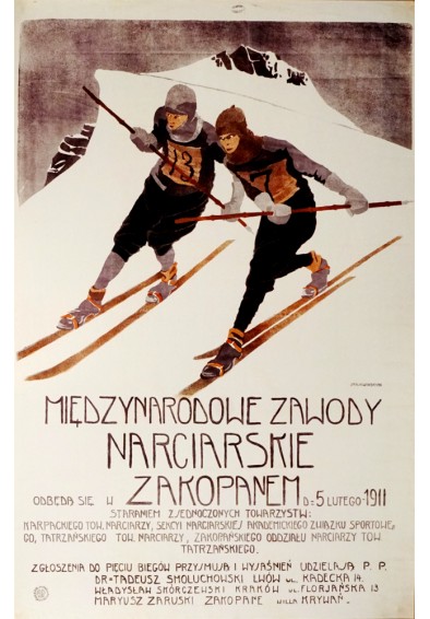 Międzynarodowe Zawody Narciarskie w Zakopanem 1911r REPRINT