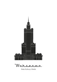 West Pomerania 50x70 Pałac Kultury CZARNO BIAŁY
