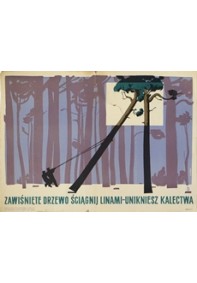 Zawiśnięte drzewo ściągnij linami